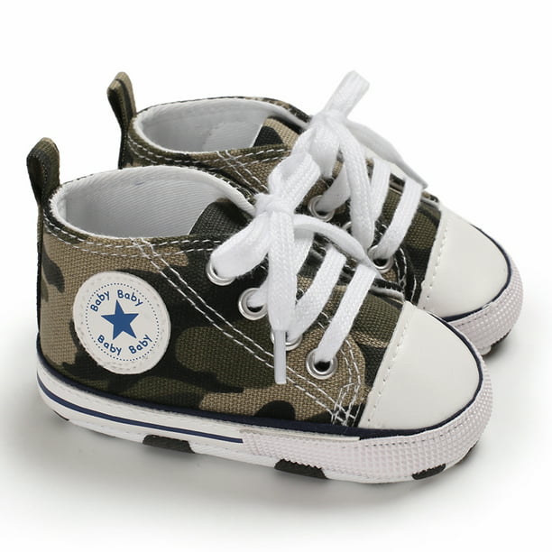 Baorong Baby Boy Canvas Soft Sole Toddler Prewalker Casual Sneakers 